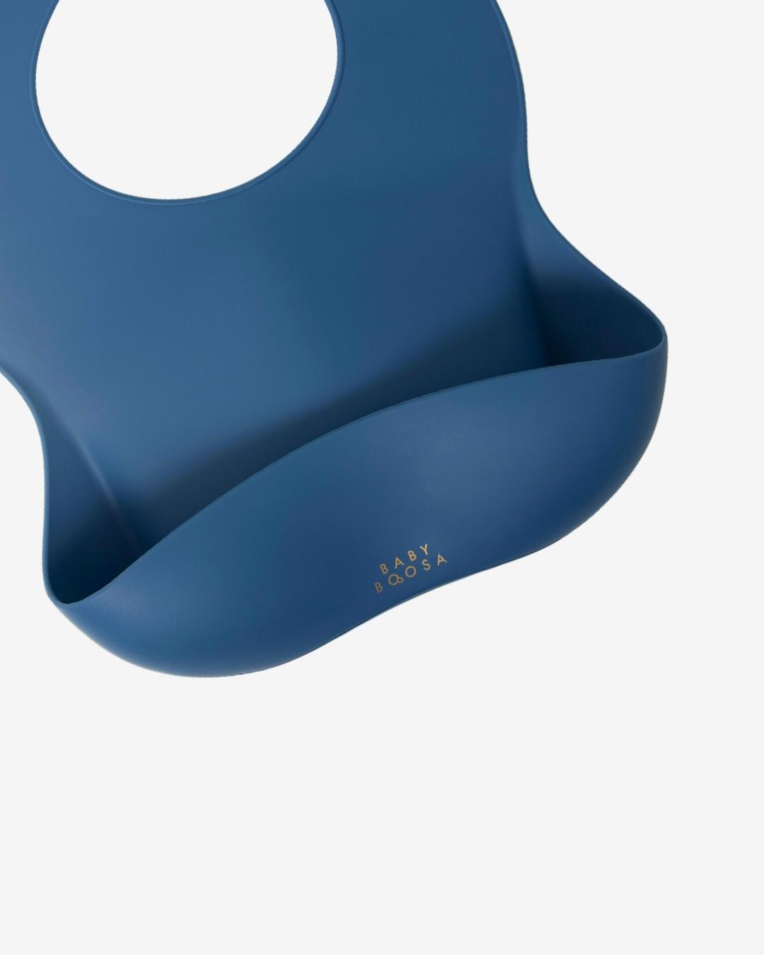 Comfort Bib | Adjustable-Fit | Easy Clean | No-Mess | No-Spill | Deep Catch (Riviera Blue)