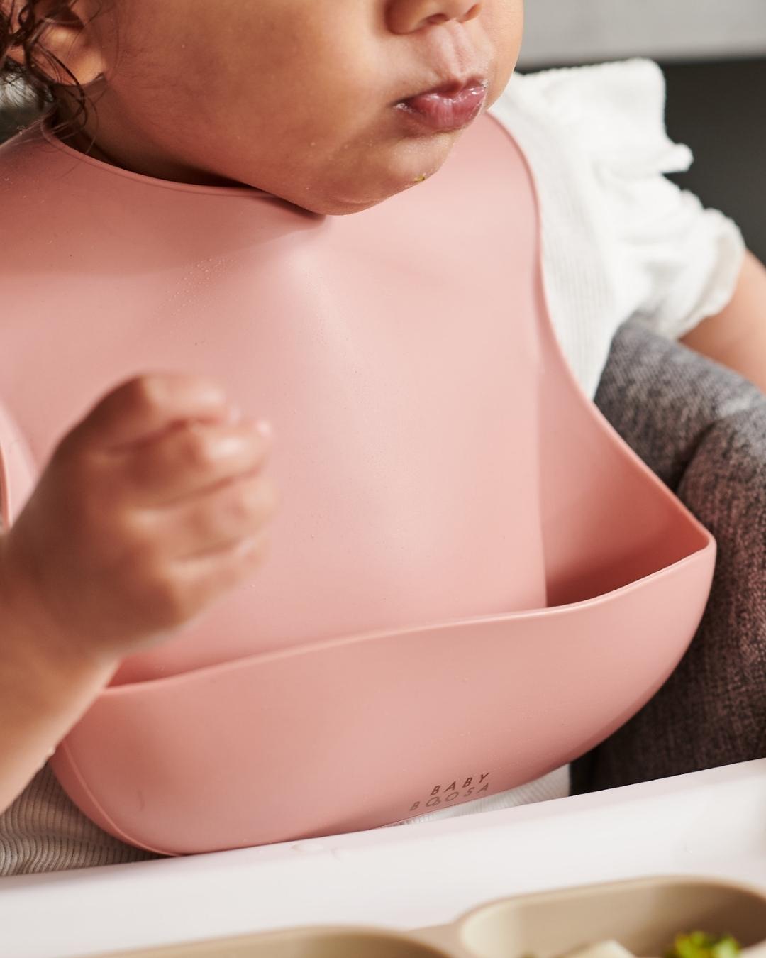 Weaning Gift Set | Luxe Silicone | All you need Essentials | Mess-Free | Grippy non-slip suction | Easy Clean | Dentist Developed (Dusky Rose) - £80 Value