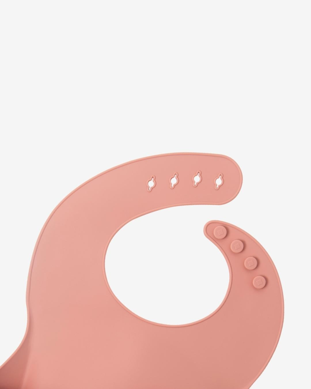 Comfort Bib | Adjustable-Fit | Easy Clean | No-Mess | No-Spill | Deep Catch (Dusky Rose)