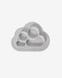 Weaning Cloud Plate Mat | Grippy Suction | Non-slip | Catch-food | Side scoops | Easy clean (Concrete Grey)