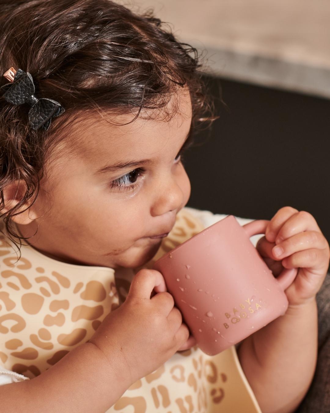 Weaning Gift Set | Luxe Silicone | All you need Essentials | Mess-Free | Grippy non-slip suction | Easy Clean | Dentist Developed (Dusky Rose) - £80 Value