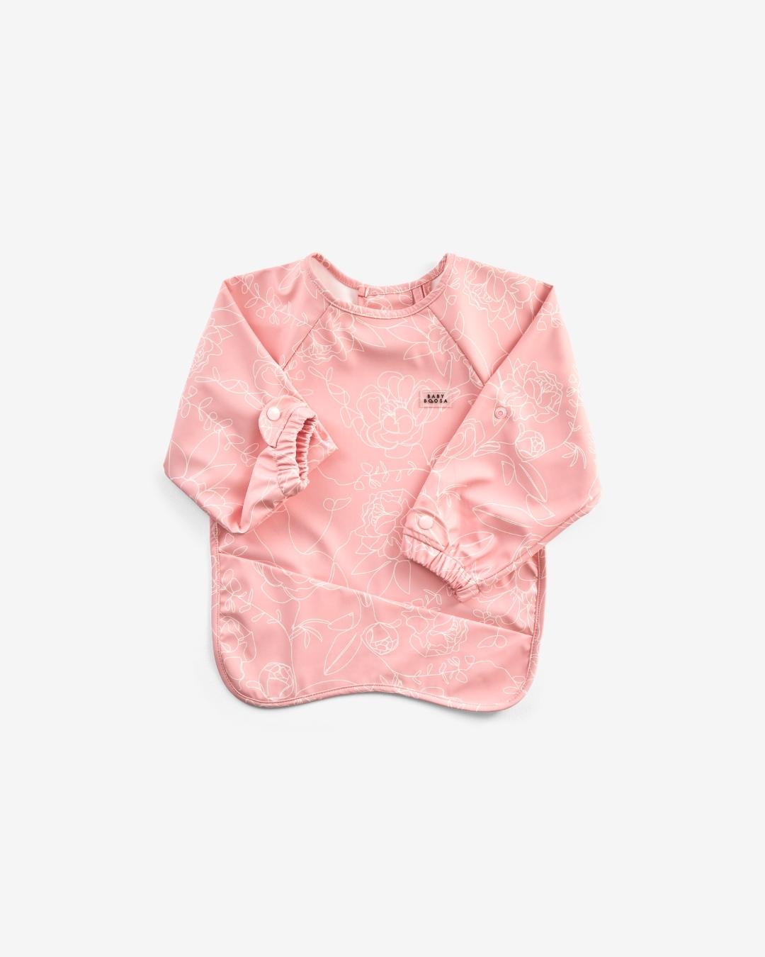 Comfort Fit Coverall Bib | Adjustable Neck &amp; Arms | Easy Clean | No-mess | Waterproof | Eco Recycled (Sakura Print)