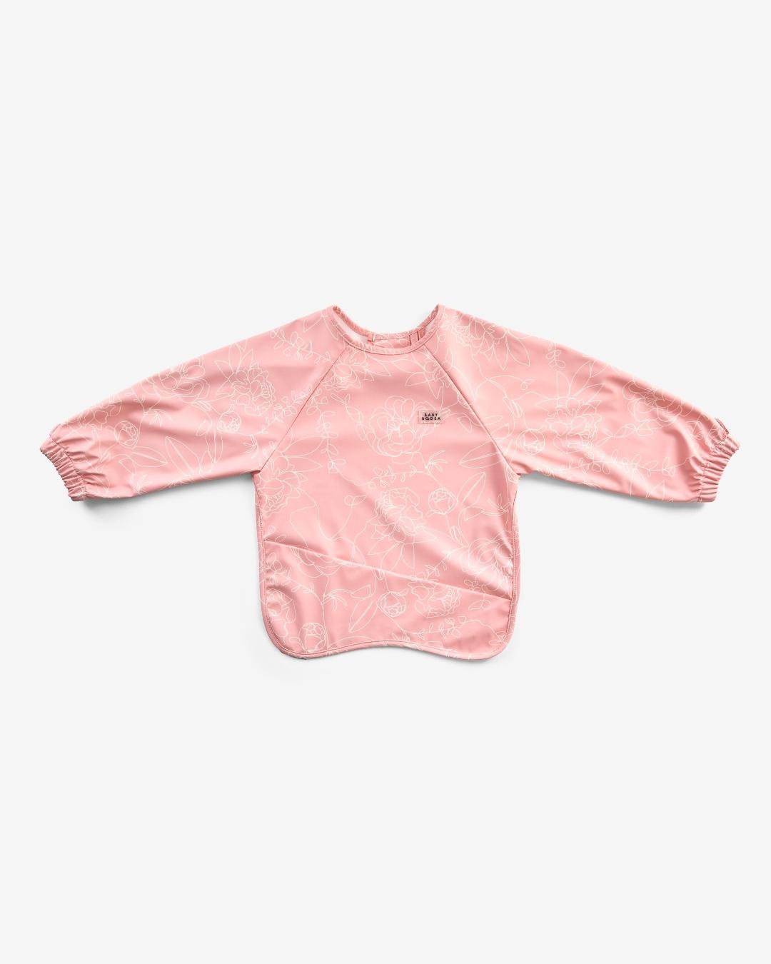 Comfort Fit Coverall Bib | Adjustable Neck & Arms | Easy Clean | No-mess | Waterproof | Eco Recycled (Sakura Print)