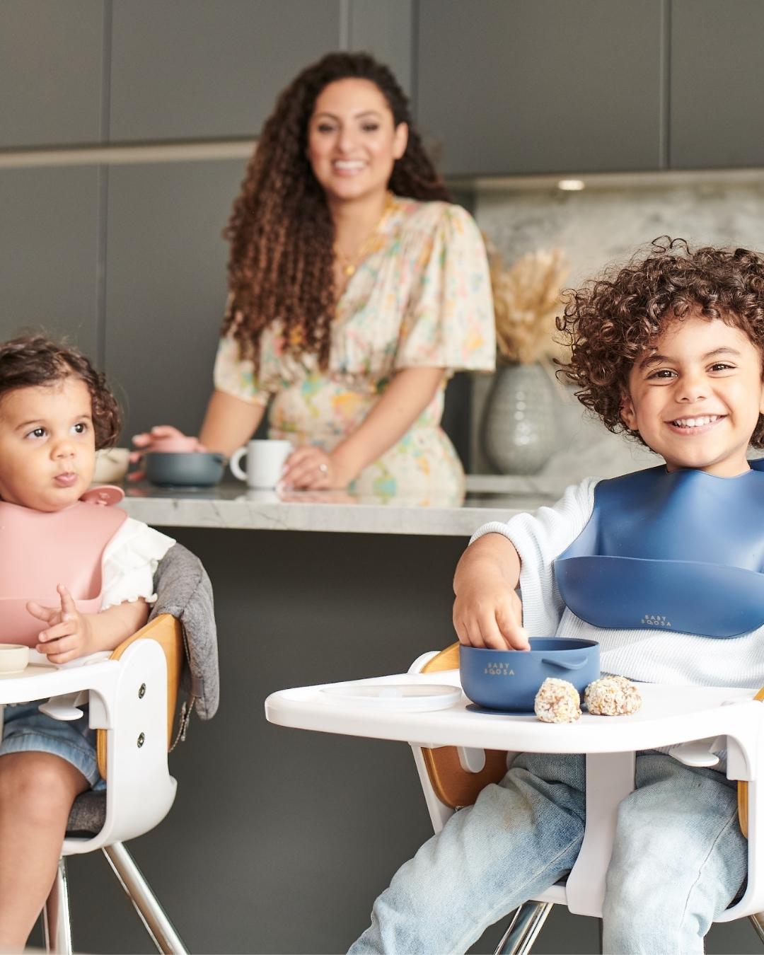 Weaning Gift Set | Luxe Silicone | All you need Essentials | Mess-Free | Grippy non-slip suction | Easy Clean | Dentist Developed (Riviera Blue) - £80 Value