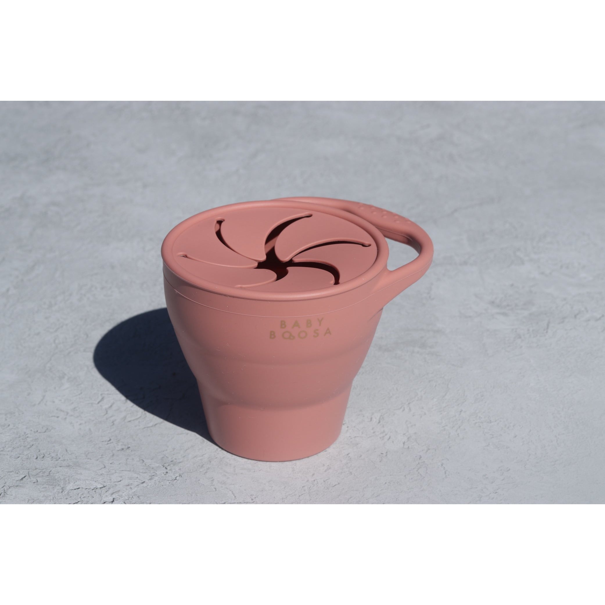 Surprise Snack Pot | Collapsible & Soft | No-Spill | Easy Grip | On-The-Go (Dusky Pink)