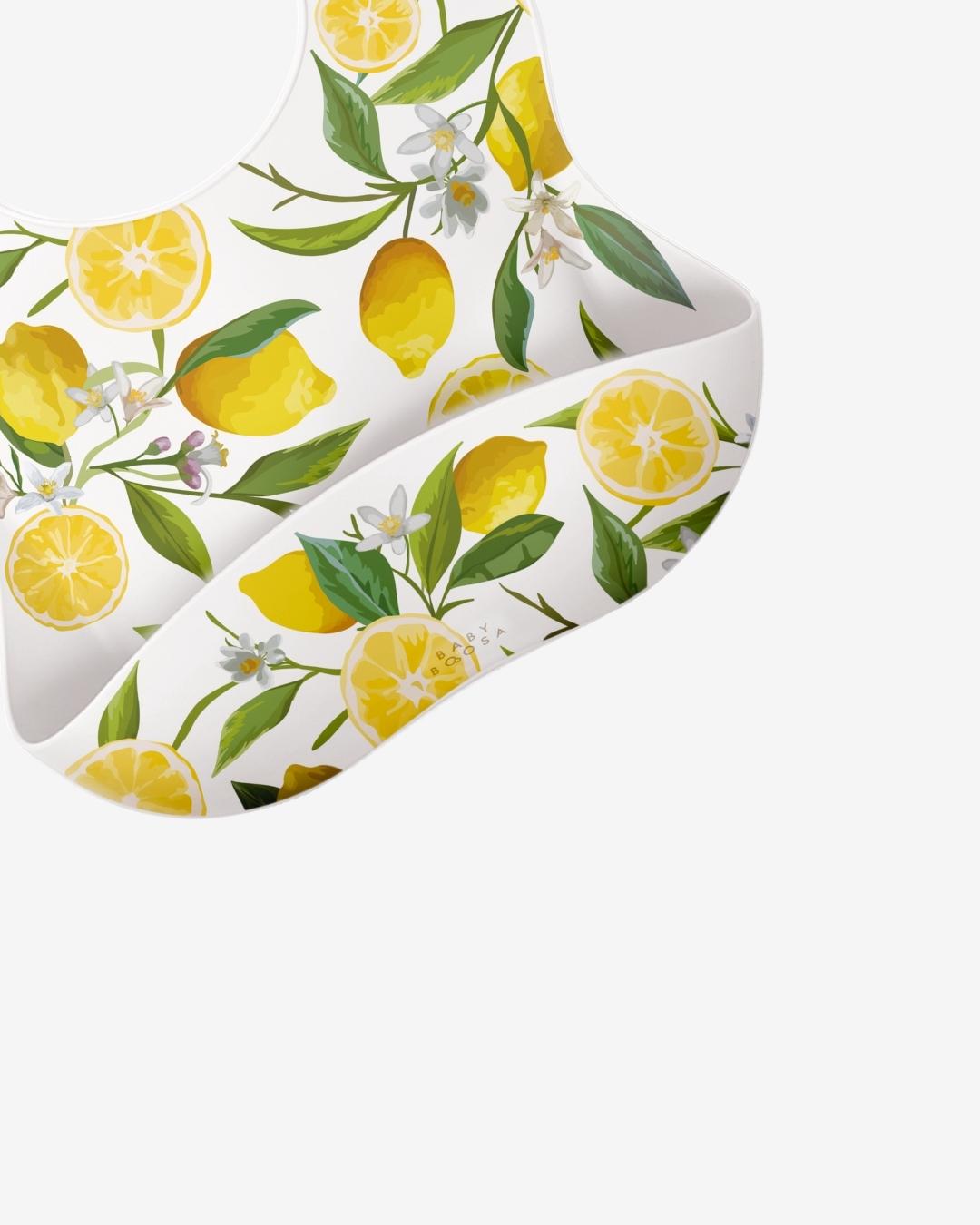 Comfort Bib | Adjustable-Fit | Easy Clean | No-Mess | No-Spill | Deep Catch (The Positano Lemons)