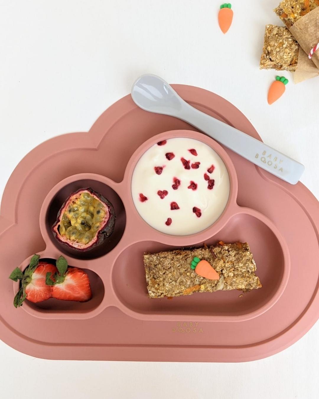 Weaning Gift Set | Luxe Silicone | All you need Essentials | Mess-Free | Grippy non-slip suction | Easy Clean | Dentist Developed (Dusky Rose) - £80 Value