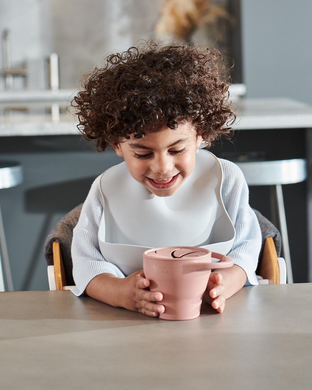 Surprise Snack Pot | Collapsible &amp; Soft | No-Spill | Easy Grip | On-The-Go (Riviera Blue)