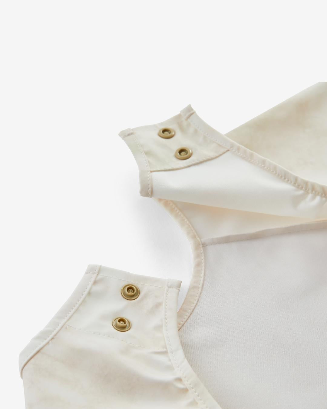 Comfort Fit Coverall Bib | Adjustable Neck &amp; Arms | Easy Clean | No-mess | Waterproof | Eco Recycled (Nude Tie Dye Print)