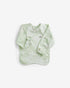 Comfort Fit Coverall Bib | Adjustable Neck & Arms | Easy Clean | No-mess | Waterproof | Eco Recycled (Sage Tie Dye Print)
