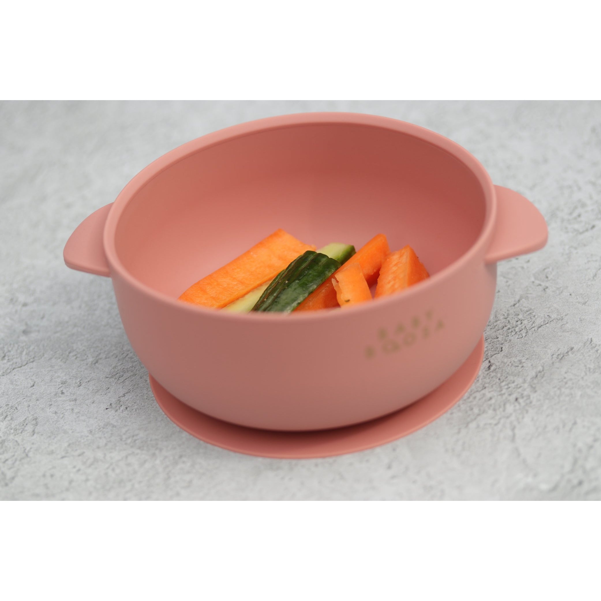 Bowl + Lid + Spoon Set | Grippy Suction | No-Spill | Easy Clean | Teething Soft Spoon (Dusky Rose)
