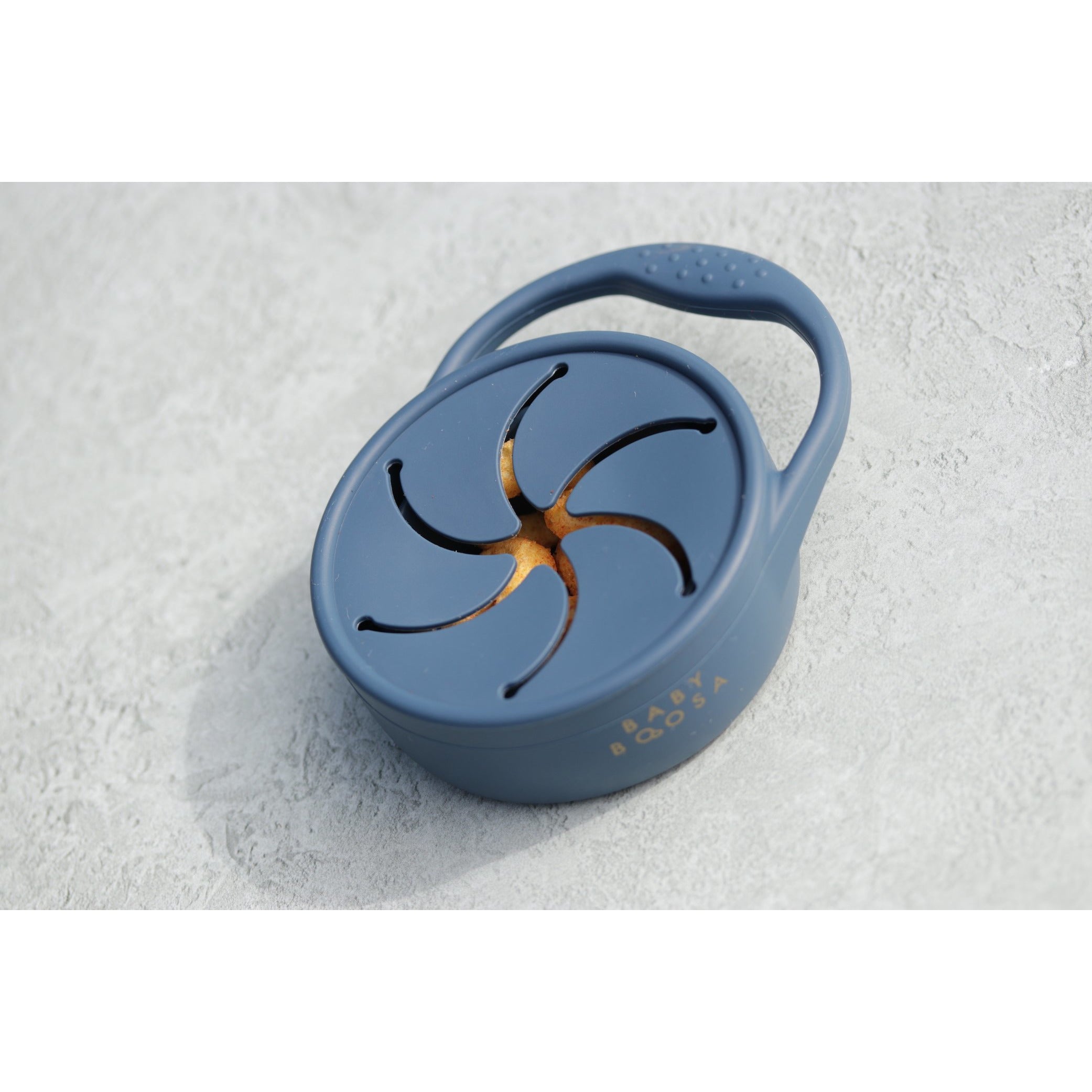 Surprise Snack Pot | Collapsible &amp; Soft | No-Spill | Easy Grip | On-The-Go (Riviera Blue)