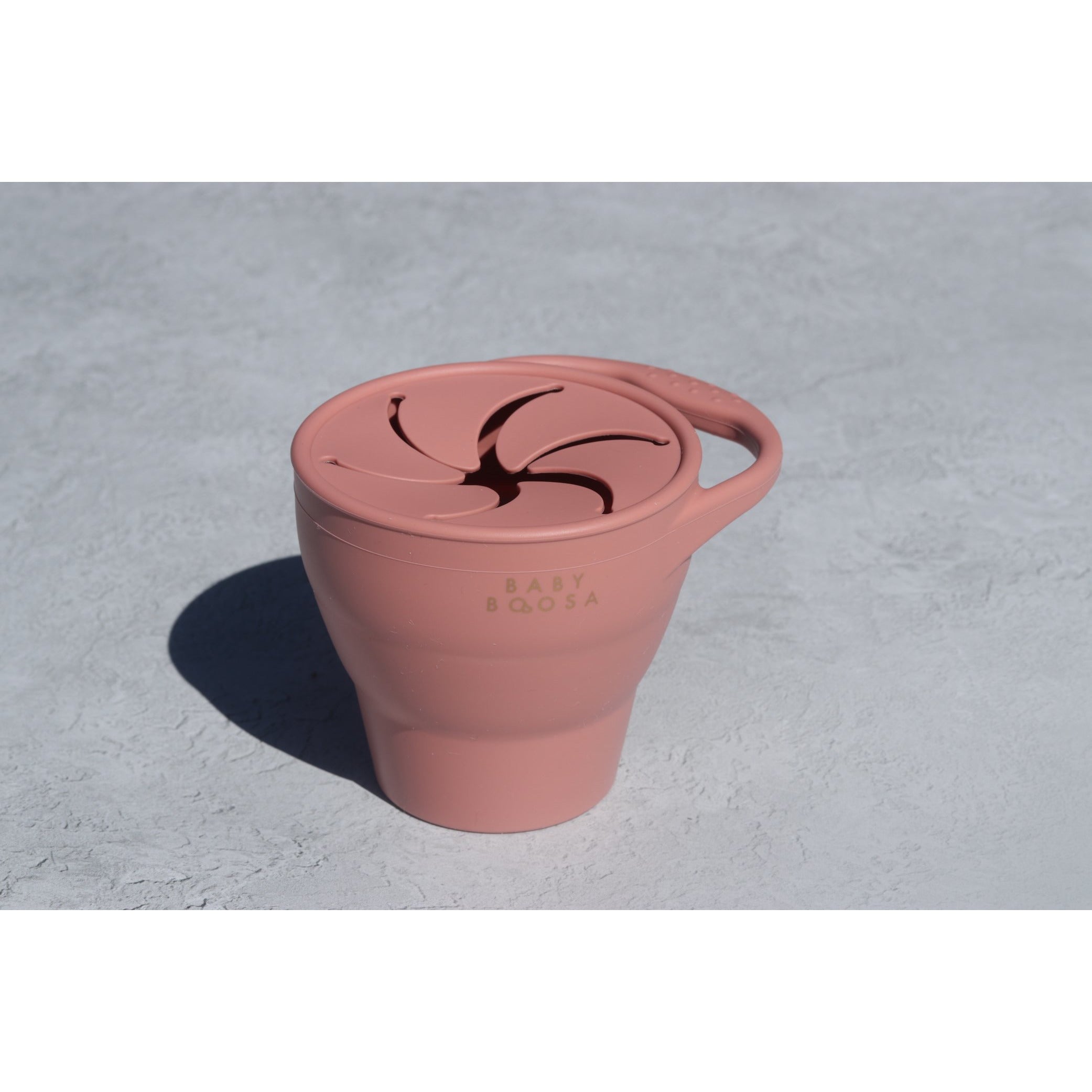 Surprise Snack Pot | Collapsible &amp; Soft | No-Spill | Easy Grip | On-The-Go (Dusky Pink)
