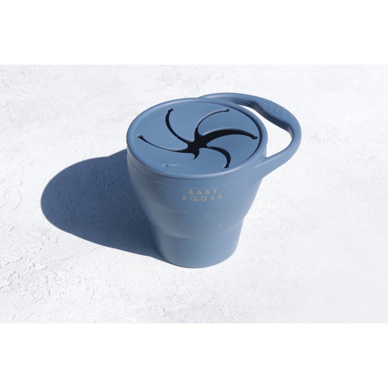 Surprise Snack Pot | Collapsible &amp; Soft | No-Spill | Easy Grip | On-The-Go (Riviera Blue)